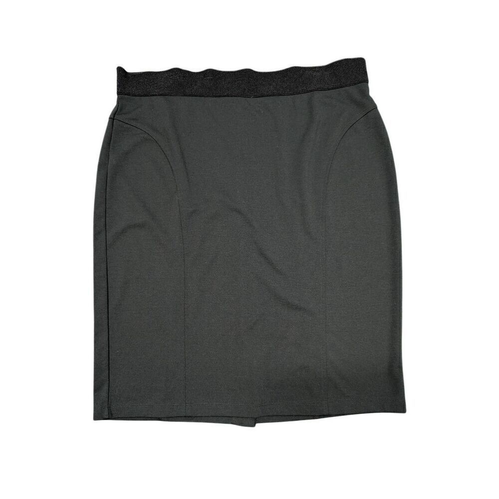 Miss Tina Skirt  Black Wide Waistband Straight Knee Length Women's Size XL (16-1
